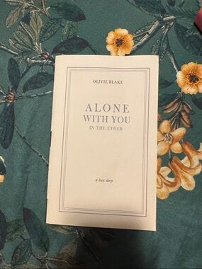 'Alone With You in the Ether' Cream Book Cover